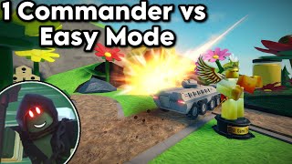 1 Commander VS Easy Mode | Tower Defense Simulator