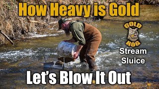 Stream Sluice Gold Prospecting - How Heavy is Gold