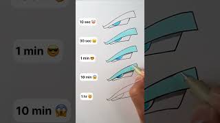 How to Draw Goku Eye in 10sec, 1min, 1hr #shorts