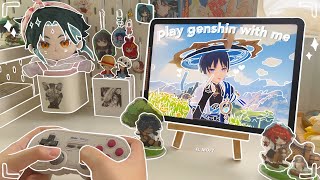 👒 playing genshin impact on a chill afternoon, ipad setup ft. wanderer gameplay | genshin ambience