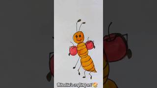 easy ant drawing for beginners #shortvideo #viral #reels