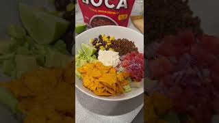 Taco salad with Boca crumbles 🌮🥗