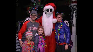 A Rare meet and greet with Jack Skellington as Sandy Claus at Disney World Magic Kingdom.  MVMCP