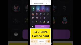 Pixel tap by pixelverse daily combo 24 July 2024 100% complection