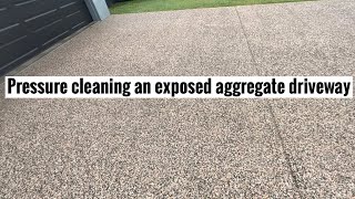 Pressure cleaning a driveway