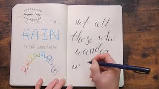 Real Time Brush Pen Calligraphy - Tolkien Quote