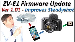 Sony ZV-E1 Firmware Update 1.01 using the Sony Creator App