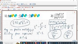 Math 8: Practicing Power Rules (Multiplication & Division)