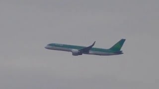 Aer Lingus Boeing 757-200 evening approach to JFK airport from Shannon