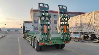 Jianxing 3 axle lowbed semi trailer export to Kazakhstan.#factory #manufacturer #trailer #lowbed