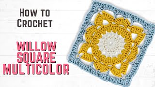 How to Crochet a Multi-Color WILLOW Granny Square