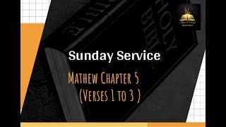 Mathew Chapter 5 (Verses 1 to 3)