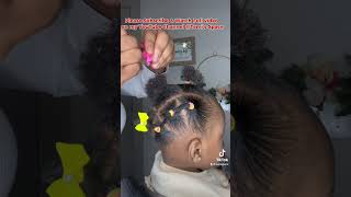 10 mins Hair Style for Toddlers/ Little black Girls/ With Short Hair. Simple and Cute KIDS Hairstyle