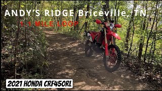 Riding the Andy Ridge trail in Briceville, TN on a Honda CRF450RL