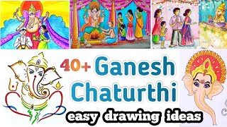 Ganesh Chaturthi #easydrawing #ideas #ganeshchaturthi #ganpati #easy #posterdesign #drawingvideos