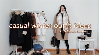 CASUAL WINTER OUTFIT IDEAS // basic pieces for cold weather that you can wear them every year! 🧥❄️