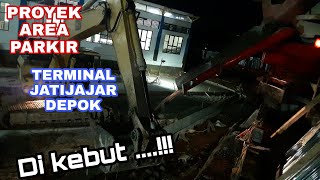 PROSES PENGECORAN AREA PARKIR TERMINAL JATIJAJAR DEPOK