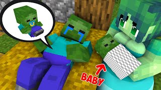 Monster School : Zombie Have a Baby Zombie - Sad Story - Minecraft Animation