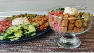 САЛАТ ЗА 5 МИНУТ на каждый день. Простой рецепт вкусного и быстрого салата на обед или ужин.