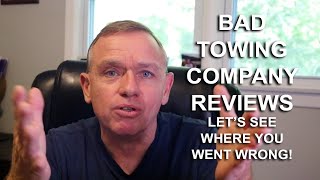 Bad Towing Company Reviews