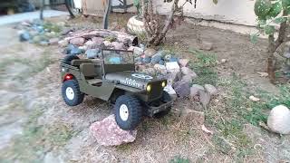 Awesome 1941 Army Willy's 1/12 Scaler MB RC 4x4 Jeep in LOW GEAR pt.1