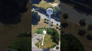 😱i found Water Tower💈 falling down isReal 👀on google earth map 🌎#shorts #youtubeshorts #viral