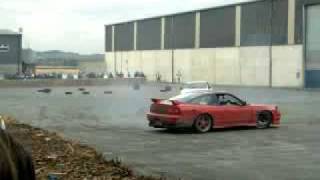 Red s13 and booted ae86 in Tullow