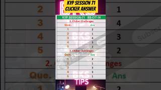 Clicker Answer session 71 | clicker answer 71 session | Kyp session 71 #shorts bks tips