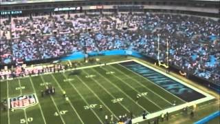 Edwin McCain sings the National Anthem at the Carolina Panthers game Dec. 9, 2012