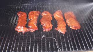 Smoked pork riblets on Oklahoma Joe's Highland | how to cook pork riblets