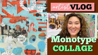 Mixing Media Magic: Monotype Collage With Gelli Plate - Art Vlog 2