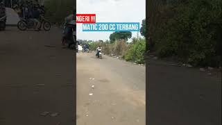 DRAG BIKE MATIC 200 CC SAMPAI TERBANG MOTORNYA #thailand #dragbike #shorts