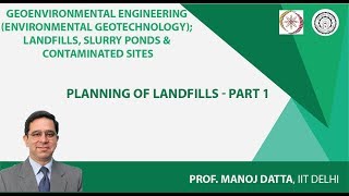 Planning of Landfills - Part 1