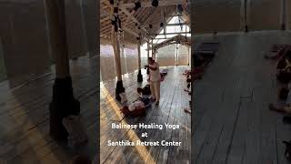 Balinese Healing Yoga at Santhika Retreat Center #baliyogaretreat #yogaretreatbali #balinesehealing