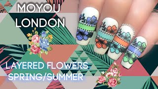 MoYou London | Flower Power Layered Stamping Nails