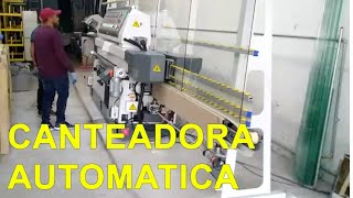 Canteadora Automática canto plano pulido vidrio