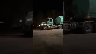 #shorts Peterbilt rig hauling fuel tanker trailer drive by.