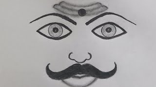 How to draw a God Karuppasamy | God drawing | Sangili Karuppu Sami drawing | Ayyanar drawing