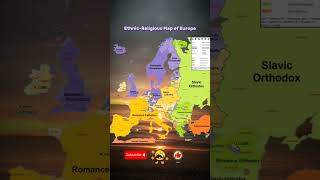 Ethnic-Religious Map of Europe #keşfet #map #shorts #country #europe