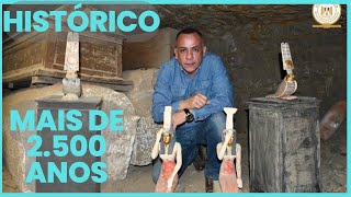 MOMENTO HISTÓRICO: Sarcófagos e artefatos de 2,5 mil anos são encontrados no Egito.