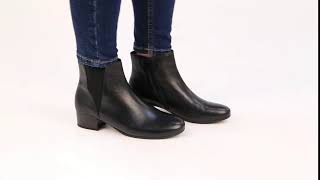 Gabor Spire Black Womens Modern Chelsea Ankle Boots