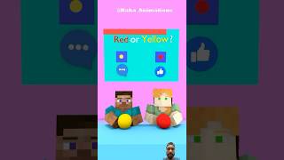 Red Or Yellow ? - Funny Minecraft#shots #youtubeshorts