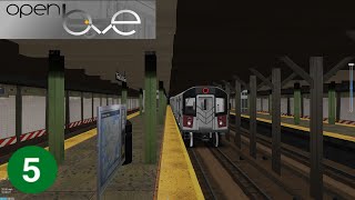 OpenBVE: Flatbush Avenue bound (5) Train via 7th Avenue Express | Kawasaki R142A | Brooklyn Local