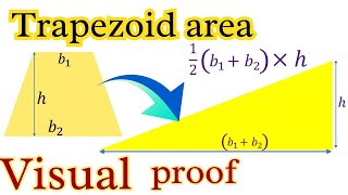 চলো Feel করি, Trapezoid Area Formula!😱 | Area of Trapezium | Visual | Trapezium Area Formula Proof