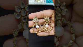 kundan jewelry#diy#youtubeshorts#shorts#fashion#simpleearrings#easydiyideas#creative#earrings#art