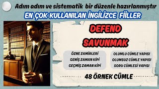 TÜM ÖZNE ZAMİRLERİYLE İNGİLİZCE FİİL PRATİĞİ | DEFEND:SAVUNMAK