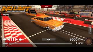 No limit drag racing 2.0 v1.8.6 Jeff Lutz Twin Turbo 1957 Chevy Bel air @5.617 et