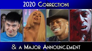 2020 Corrections & a Major Announcement