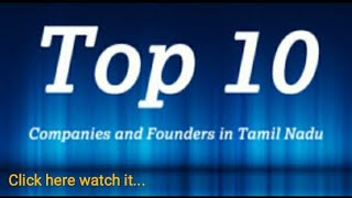 Top 10 companies and  founders in Tamil Nadu /#K16Talkies.#subscribe.