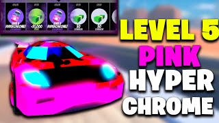 Getting a LEVEL 5 PINK HYPERCHROME in Roblox Jailbreak